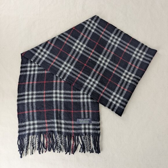 Burberry Authentic Lambswool Scarf Blue – Unisex Check – Pre-Owned – Great Deal. - Picture 1 of 7
